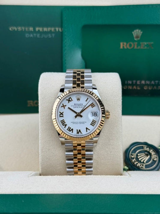 Rolex Datejust 31 White Roman Fluted Jubilee 2026 Unworn 278273