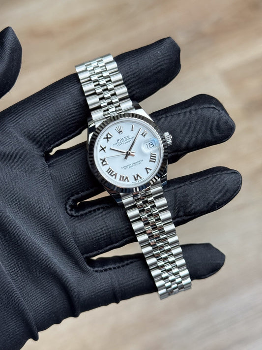 Rolex Datejust 31 White Roman Fluted Jubilee Bracelet 2026 Unworn 278274