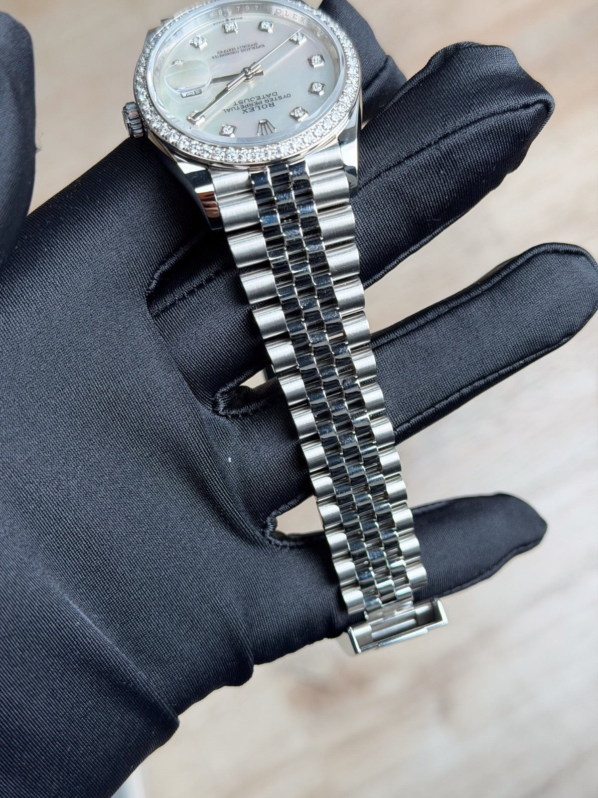 Rolex Datejust 36 MOP Pearl Diamond Bezel Jubilee 2026 Unworn 126284RBR