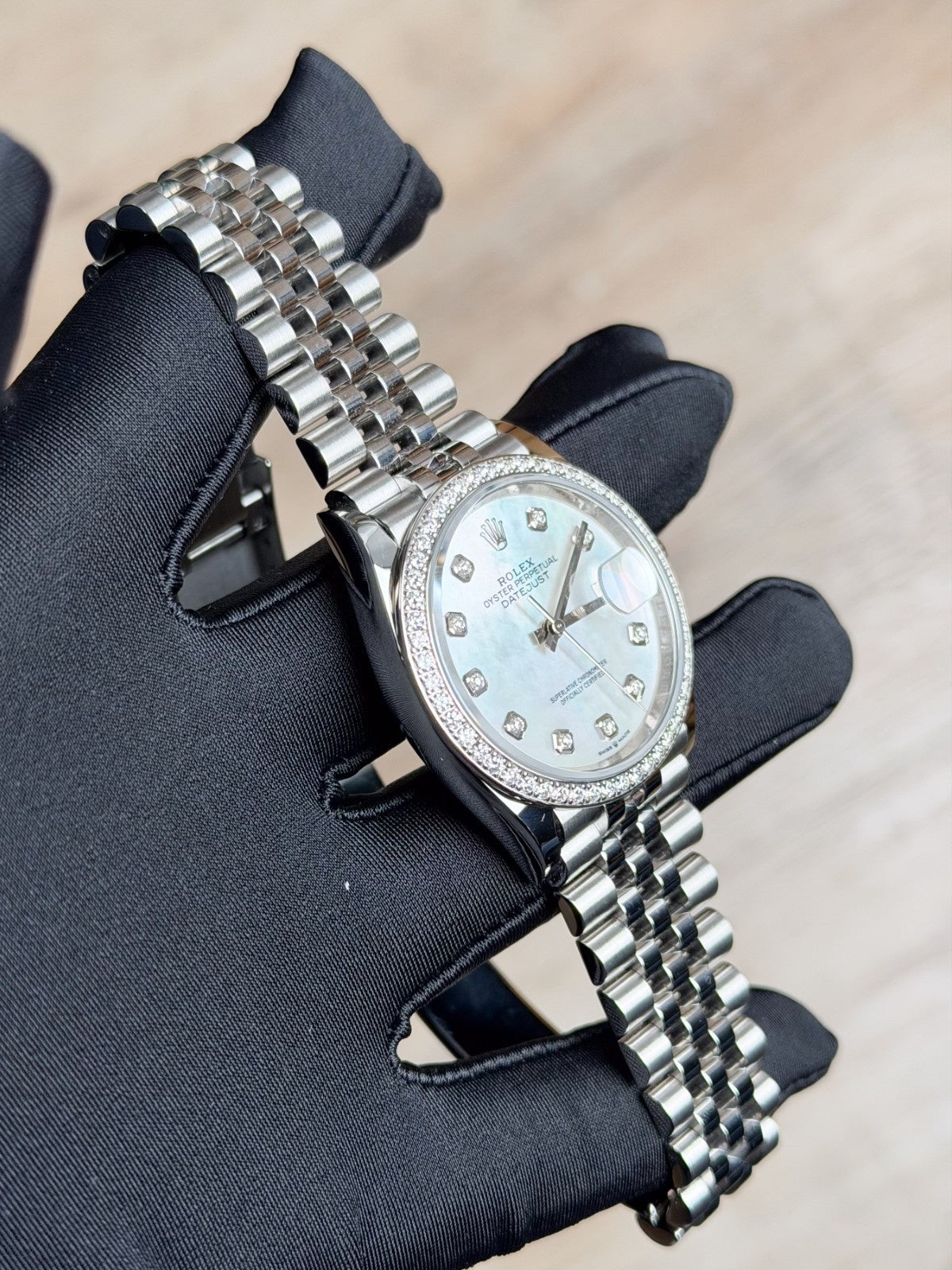 Rolex Datejust 36 MOP Pearl Diamond Bezel Jubilee 2026 Unworn 126284RBR