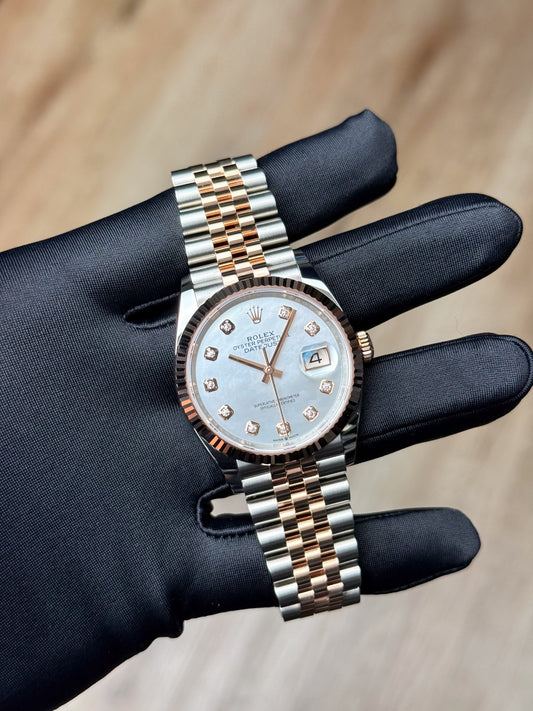 Rolex Datejust 36 MOP Pearl Diamond Fluted Jubilee 2026 Unworn 126231