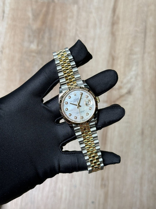 Rolex Datejust 36 MOP Pearl Diamond Fluted Jubilee 2026 Unworn 126233