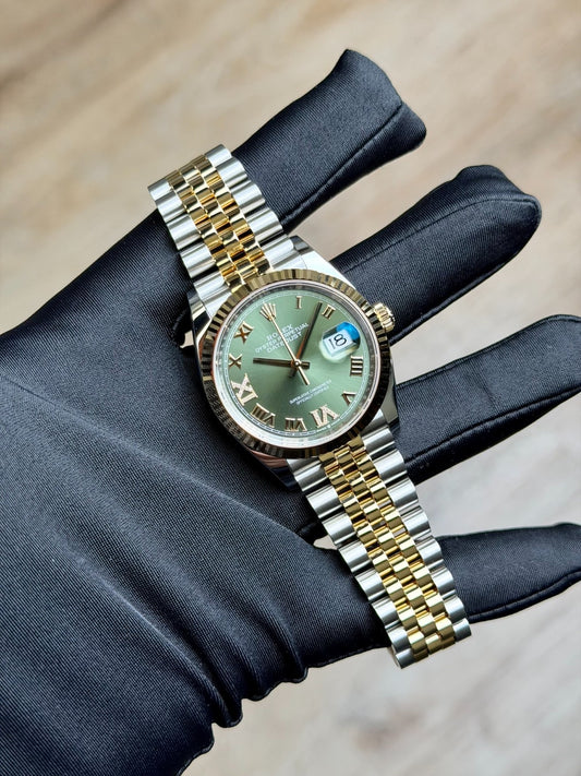 Rolex Datejust 36 Olive Green Roman VIIX Fluted Jubilee 2026 Unworn 126233