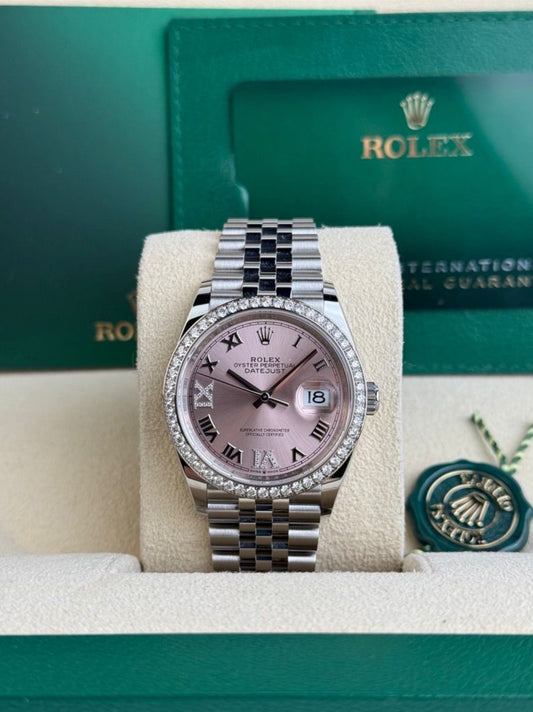 Rolex Datejust 36 Pink Roman VIIX Diamond Jubilee 2026 Unworn 126284RBR
