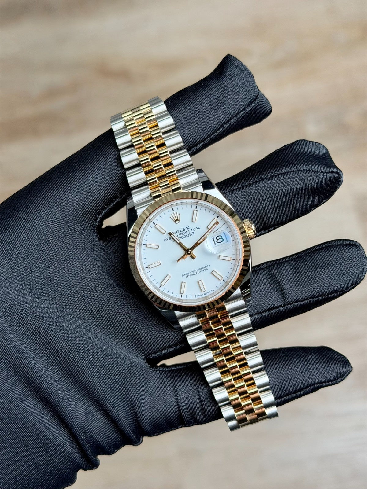 Rolex Datejust 36 White Index Fluted Jubilee 2026 Unworn 126233