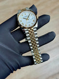 Rolex Datejust 36 White Roman Fluted Jubilee 2026 Unworn 126233
