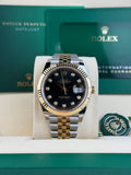 Rolex Datejust 41 Black Diamond Fluted Jubilee 2026 Unworn 126333