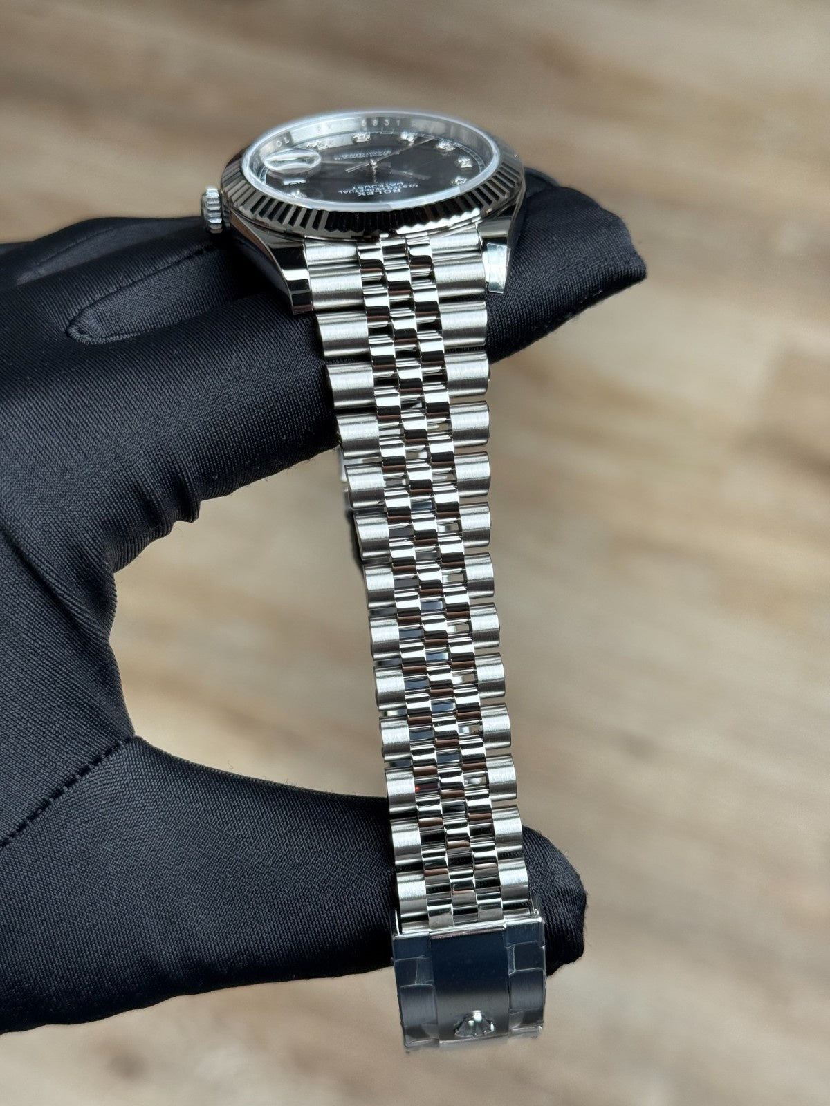 Rolex Datejust 41 Black Diamond Fluted Jubilee 2026 Unworn 126334