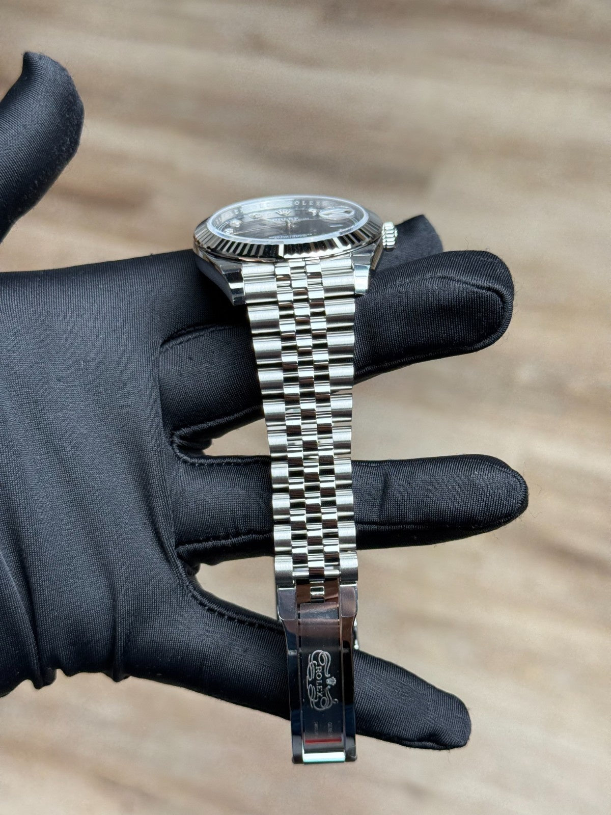 Rolex Datejust 41 Black Diamond Fluted Jubilee 2026 Unworn 126334