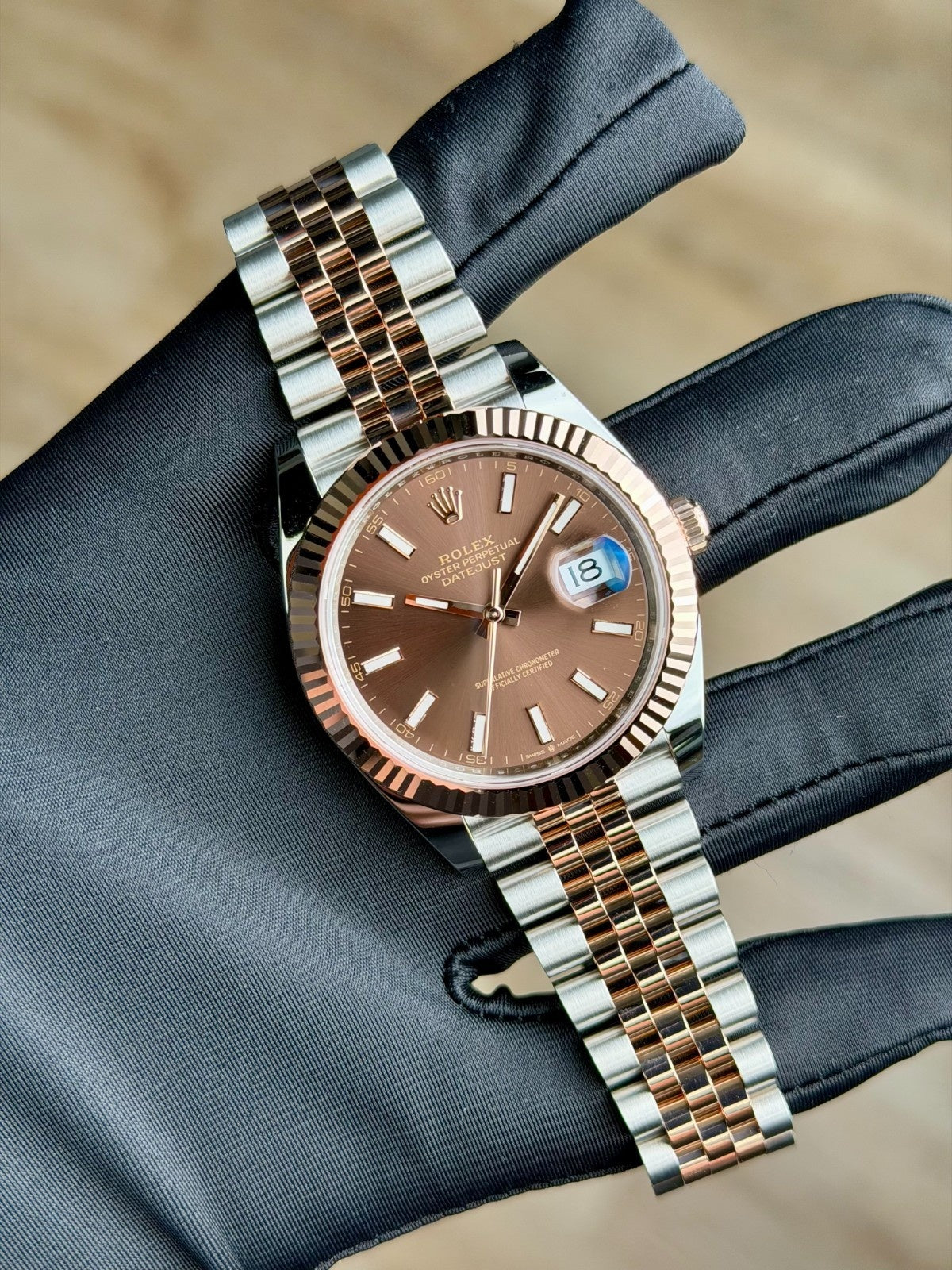 Rolex Datejust 41 Chocolate Brown Index Fluted Jubilee 2026 Unworn 126331