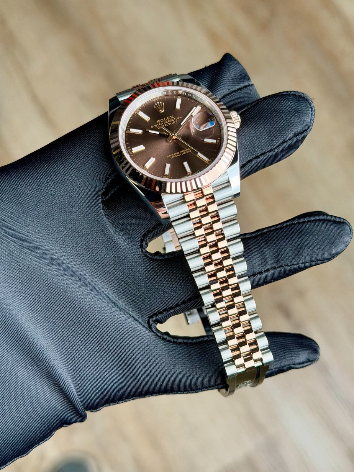 Rolex Datejust 41 Chocolate Brown Index Fluted Jubilee 2026 Unworn 126331