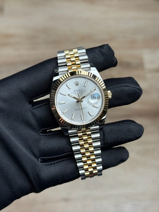 Rolex Datejust 41 Silver Index Fluted Jubilee 2026 Unworn 126333