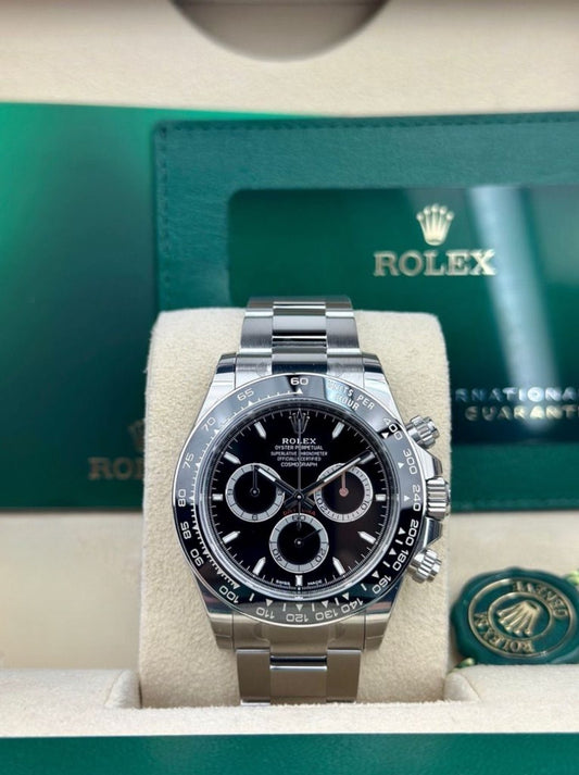 Rolex Daytona 40 Black/Black Index Oyster 2026 Unworn 126500LN
