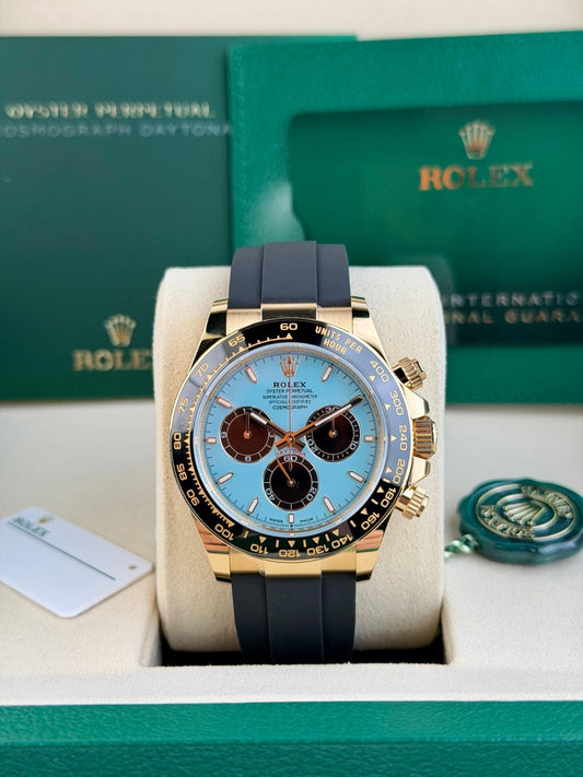 Rolex Daytona 40 Turquoise Blue/Black Index Oysterflex 2026 Unworn 126518LN