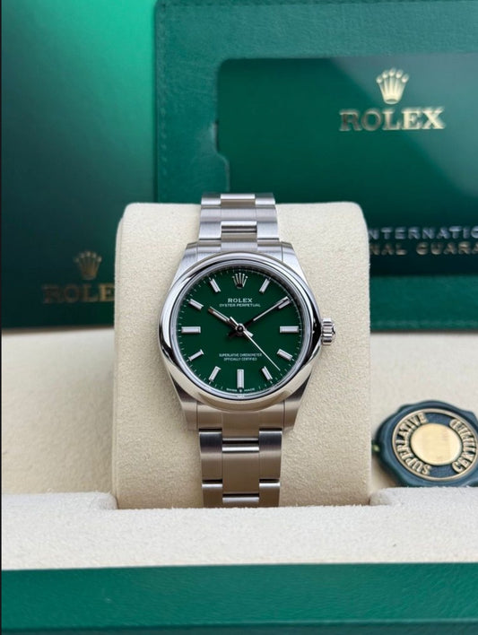 Rolex Oyster Perpectual 31 Green Index Smoooth Oyster 2026 Unworn 277200