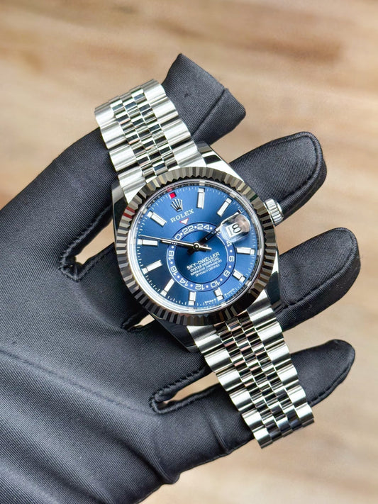 Rolex Sky-Dweller 42 Blue Index Fluted Jubilee 2026 Unworn 336934