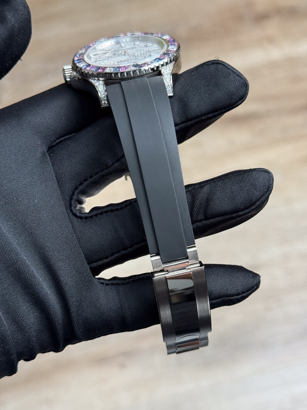 Rolex Yacht-Master 40 Cotton Candy Paved Diamond Sapphire Oysterflex 126679SABR