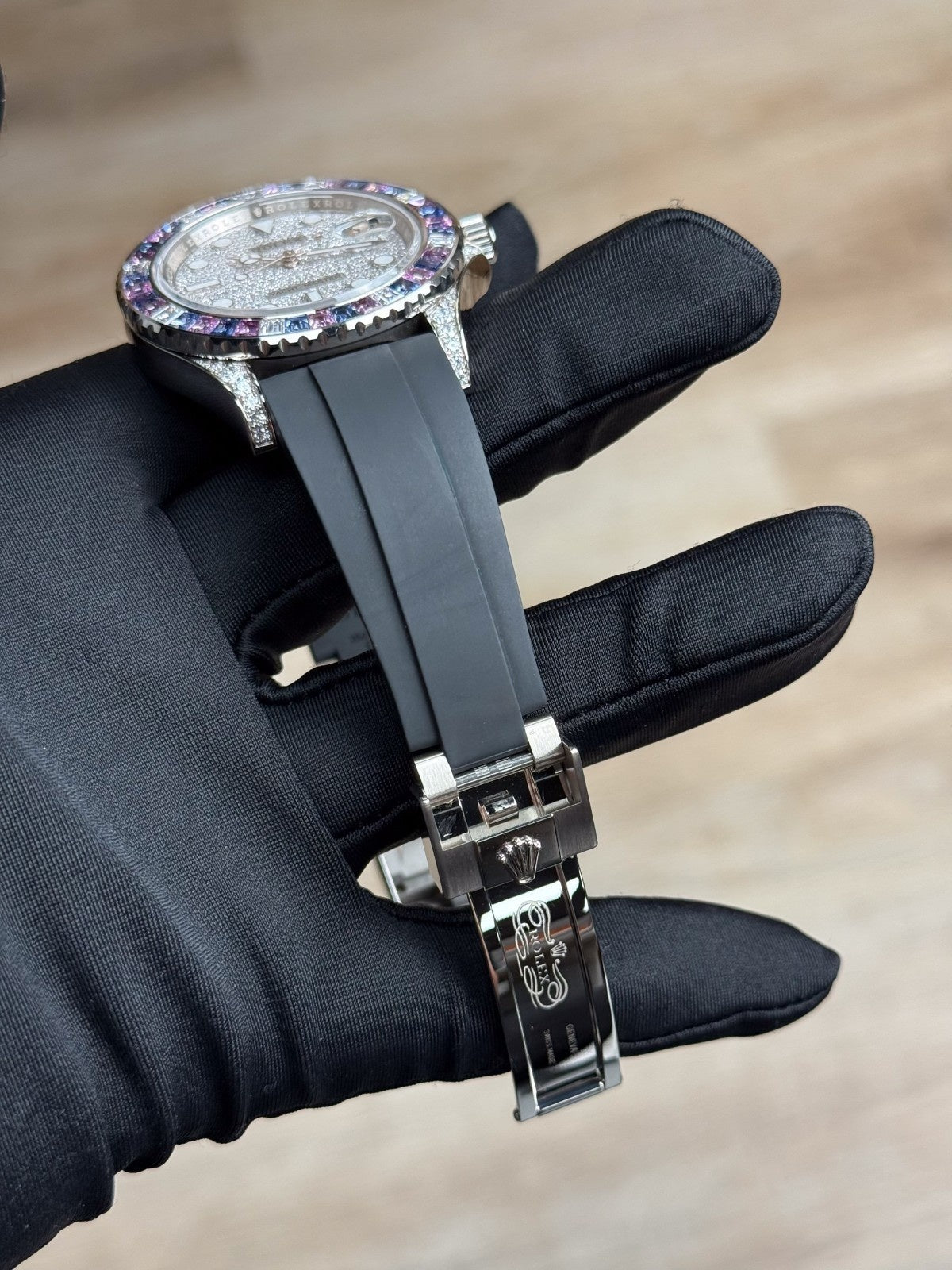 Rolex Yacht-Master 40 Cotton Candy Paved Diamond Sapphire Oysterflex 126679SABR