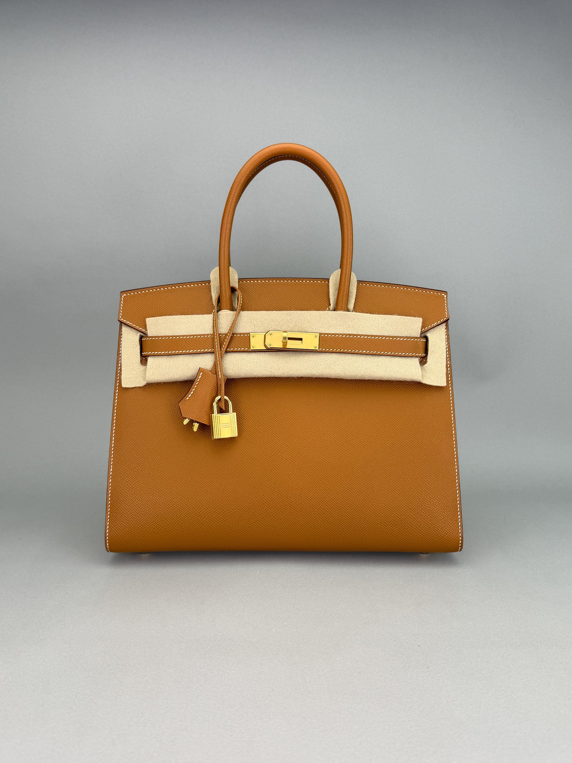 Hermes Birkin 30 Sellier Epsom Etoupe Gold Hardware Preowned W Stamp 2024