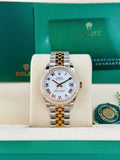 Rolex Datejust 31 White Roman Diamond Bezel Jubilee 2026 Unworn 278383RBR