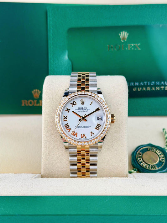 Rolex Datejust 31 White Roman Diamond Bezel Jubilee 2026 Unworn 278383RBR
