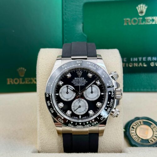 Rolex Daytona 40 Black/Silver Diamond Oysterflex 2026 Unworn 126519LN