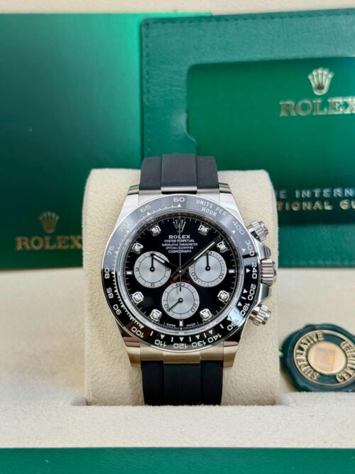Rolex Daytona 40 Black/Silver Diamond Oysterflex 2026 Unworn 126519LN