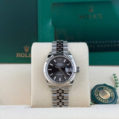 Rolex Datejust 28 Dark Grey Index Fluted Jubilee 2026 Unworn 279174