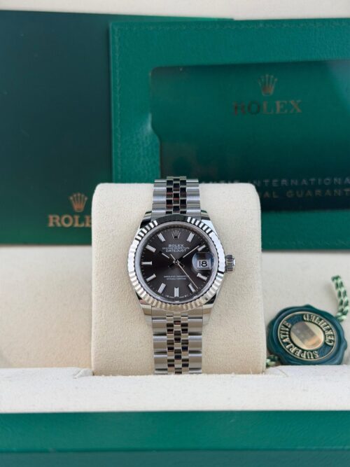 Rolex Datejust 28 Dark Grey Index Fluted Jubilee 2026 Unworn 279174