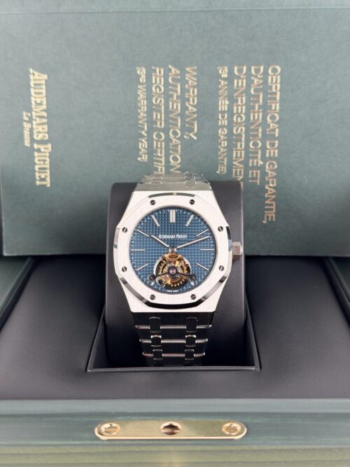 Audemars Piguet Royal Oak Extra-Thin Tourbillon Blue Bracelet Preowned 26510ST
