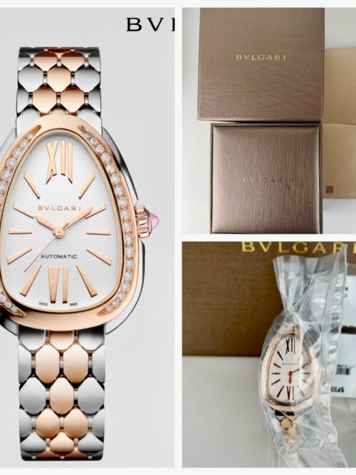 BVLGARI Serpenti Seduttori White Steel/Rose Gold Diamond 2026 Unworn 103945