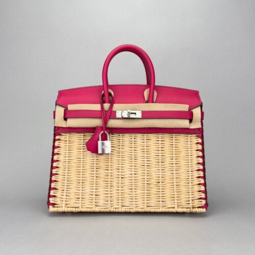 Hermes Birkin 25 Picnic Framboise Palladium Hardware Z Stamp 2022