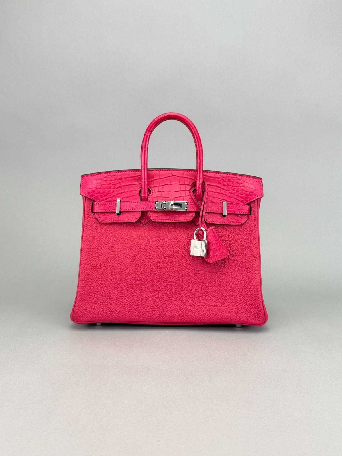 Hermes Birkin 25 Matte Alligator Touch Framboise Palladium Hardware Z Stamp 2021