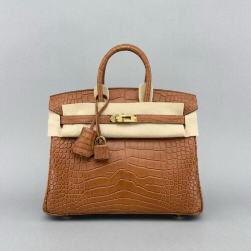 Hermes Birkin 25 Retourne Matte Alligator Gold Gold Hardware K Stamp 2025