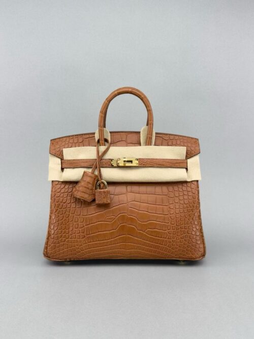 Hermes Birkin 25 Retourne Matte Alligator Gold Gold Hardware K Stamp 2025