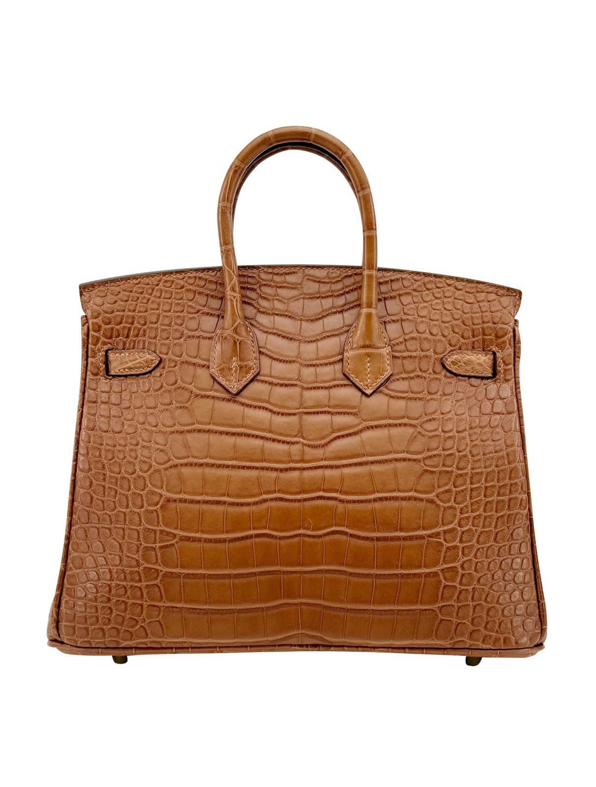 Hermes Birkin 25 Retourne Matte Alligator Gold Gold Hardware K Stamp 2025