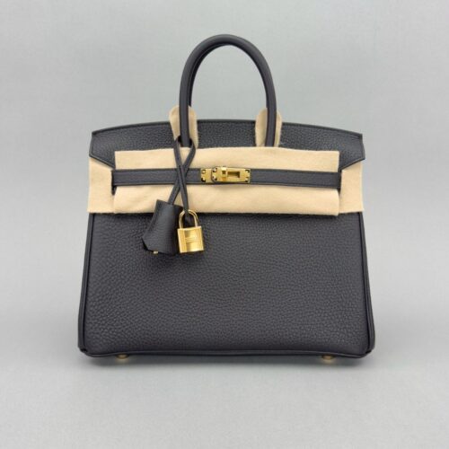 Hermes Birkin 25 Retourne Togo Black/Noir Gold Hardware G Stamp 2026