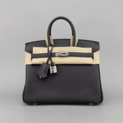 Hermes Birkin 25 Retourne Togo Black/Noir Palladium Hardware W Stamp 2025