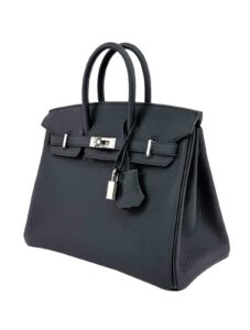 Hermes Birkin 25 Retourne Togo Black/Noir Palladium Hardware W Stamp 2025