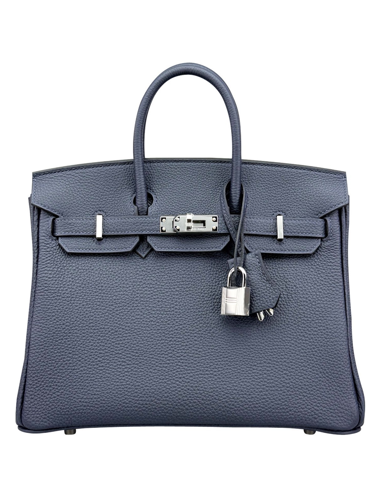 Hermes Birkin 25 Retourne Togo Blue Nuit Palladium Hardware K Stamp 2025