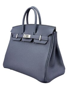 Hermes Birkin 25 Retourne Togo Blue Nuit Palladium Hardware K Stamp 2025