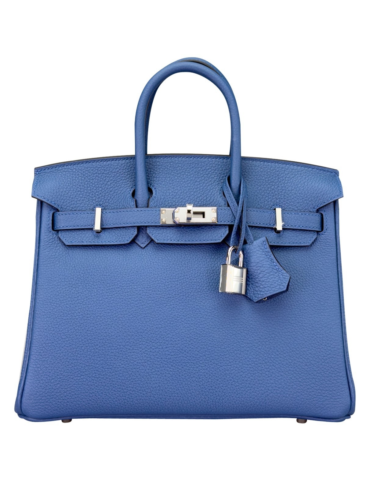 Hermes Birkin 25 Retourne Togo Blue Tie Palladium Hardware K Stamp 2025