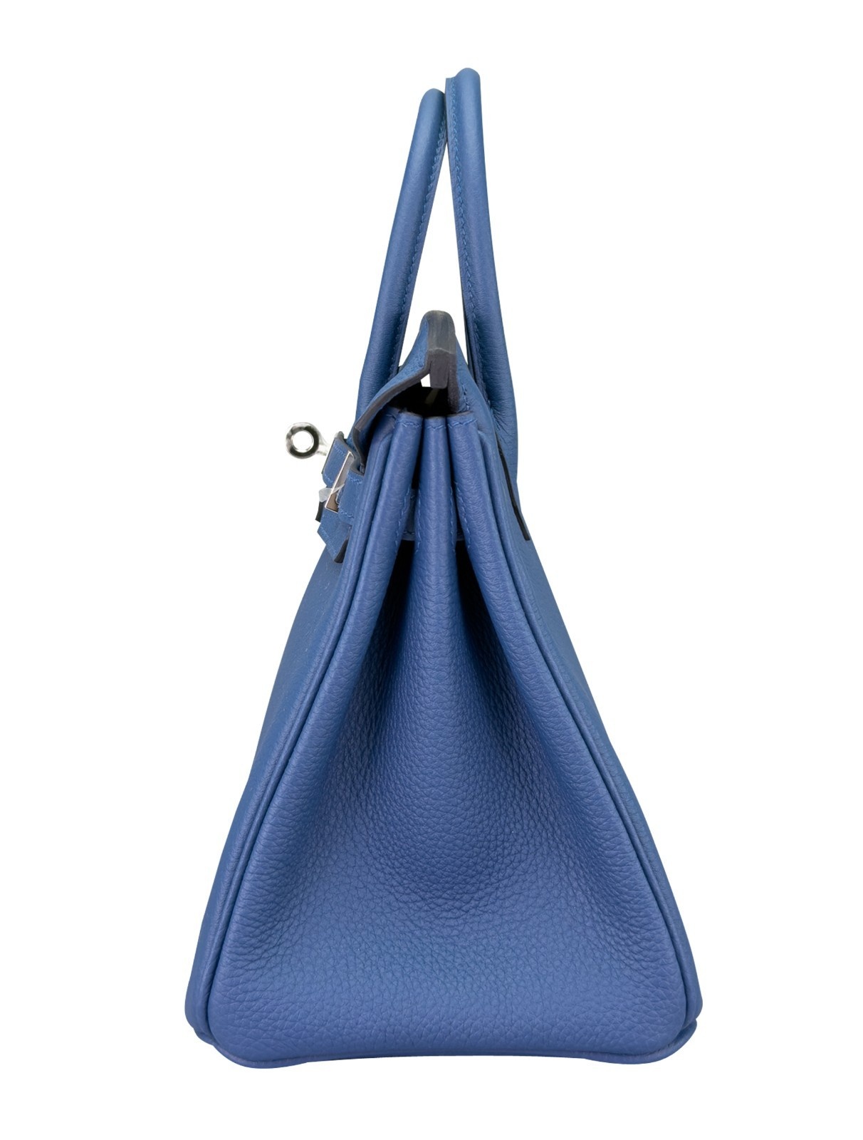 Hermes Birkin 25 Retourne Togo Blue Tie Palladium Hardware K Stamp 2025