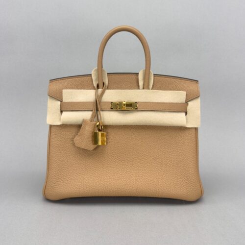 Hermes Birkin 25 Retourne Togo Chai Gold Hardware U Stamp 2022