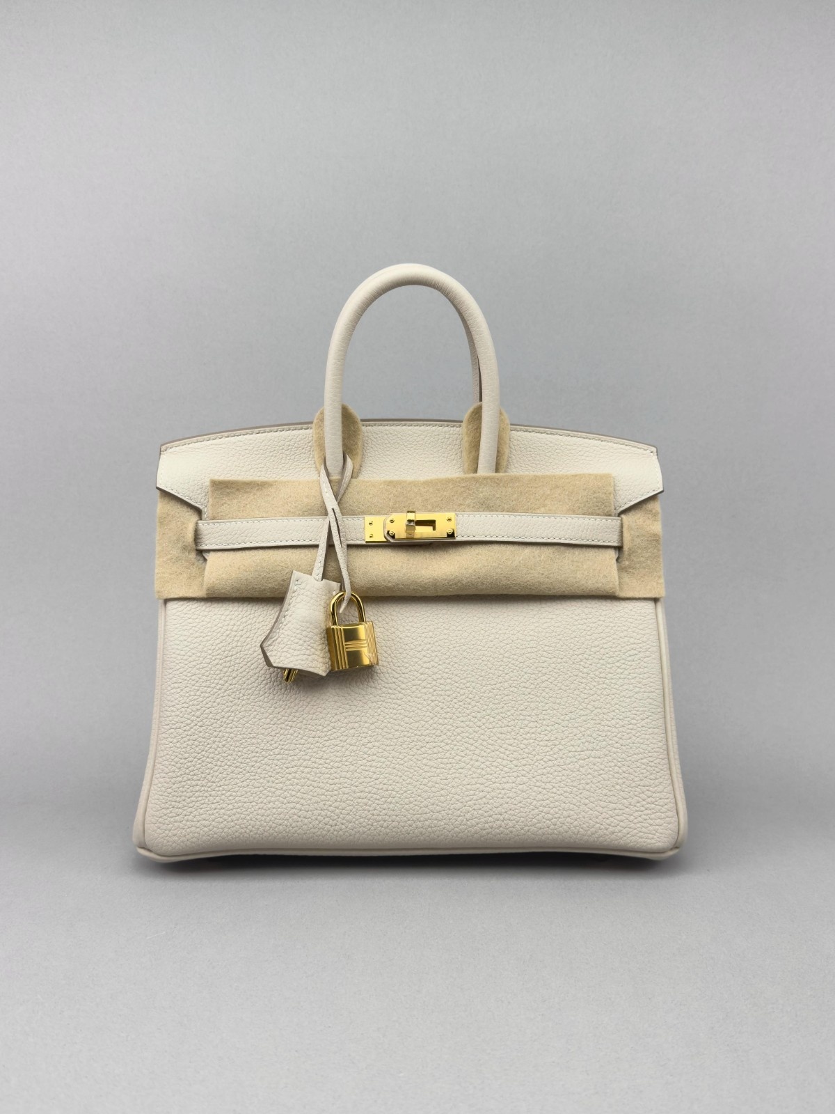 Hermes Birkin 25 Retourne Togo Craie Gold Hardware G Stamp 2026