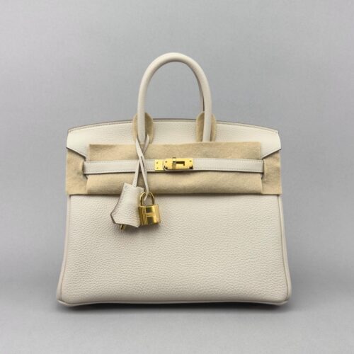 Hermes Birkin 25 Retourne Togo Craie Gold Hardware G Stamp 2026