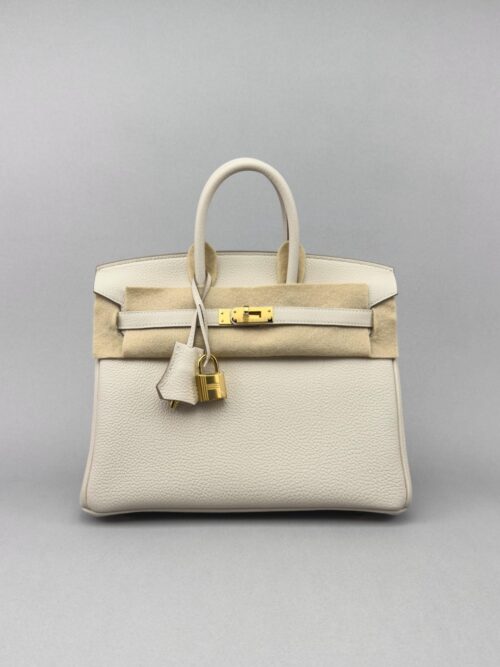 Hermes Birkin 25 Retourne Togo Craie Gold Hardware G Stamp 2026
