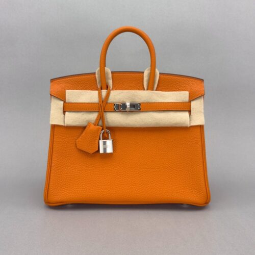 Hermes Birkin 25 Retourne Togo Orange Palladium Hardware K Stamp 2025