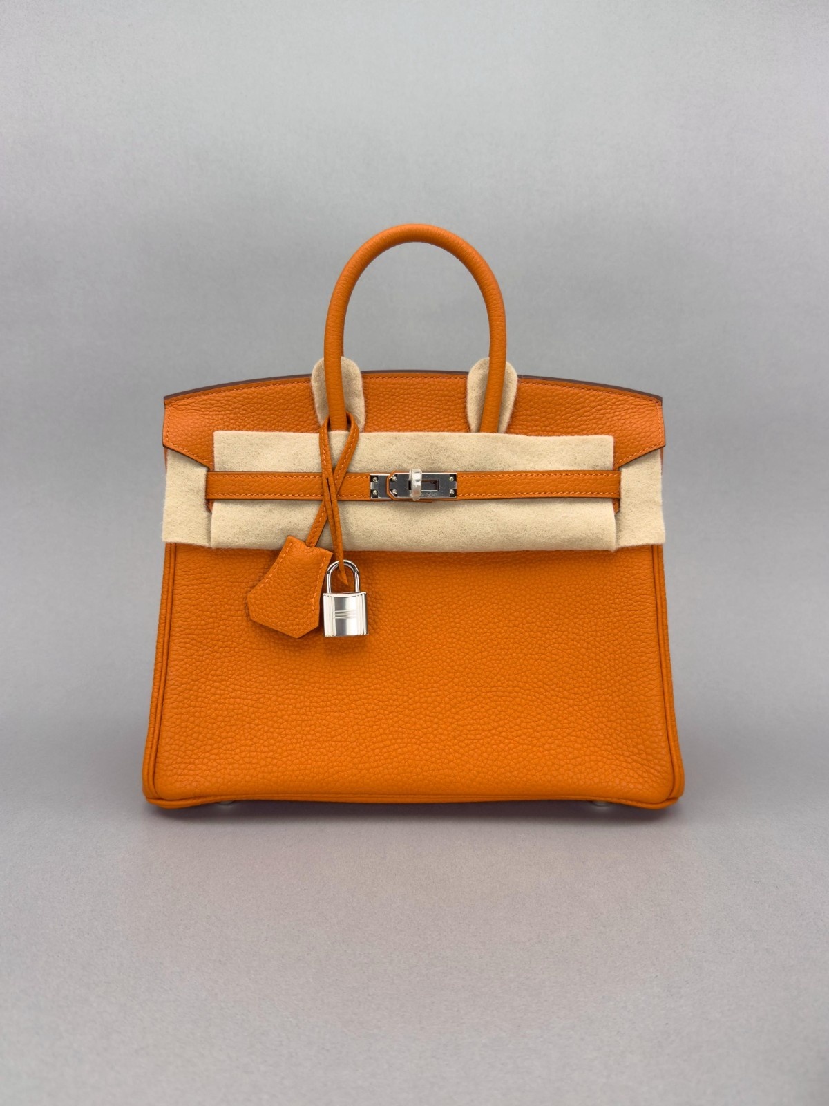 Hermes Birkin 25 Retourne Togo Orange Palladium Hardware K Stamp 2025
