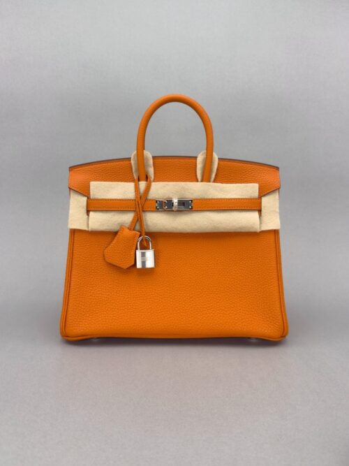 Hermes Birkin 25 Retourne Togo Orange Palladium Hardware K Stamp 2025